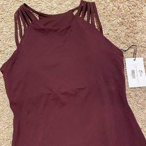 Zyia Medium Wine Shoulder Straps Tank-NWT